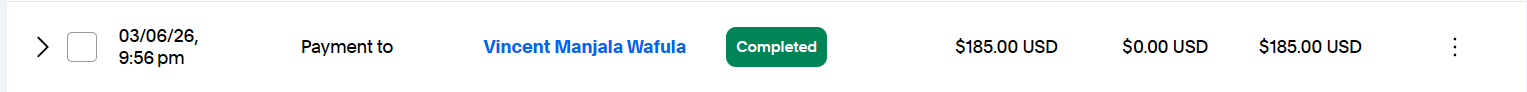 PayPal Receipt