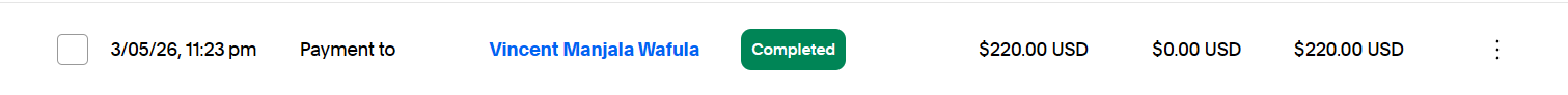 PayPal Receipt