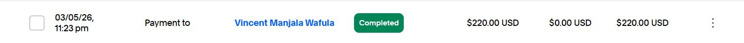 PayPal Receipt