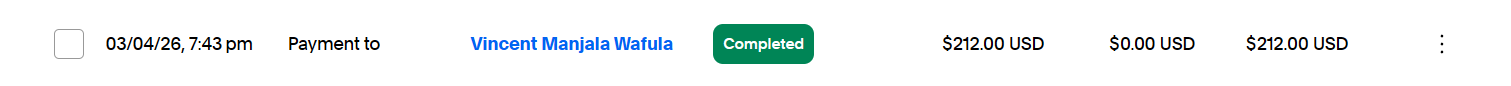 PayPal Receipt