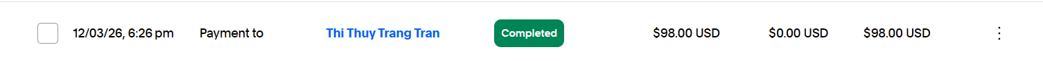 PayPal Receipt